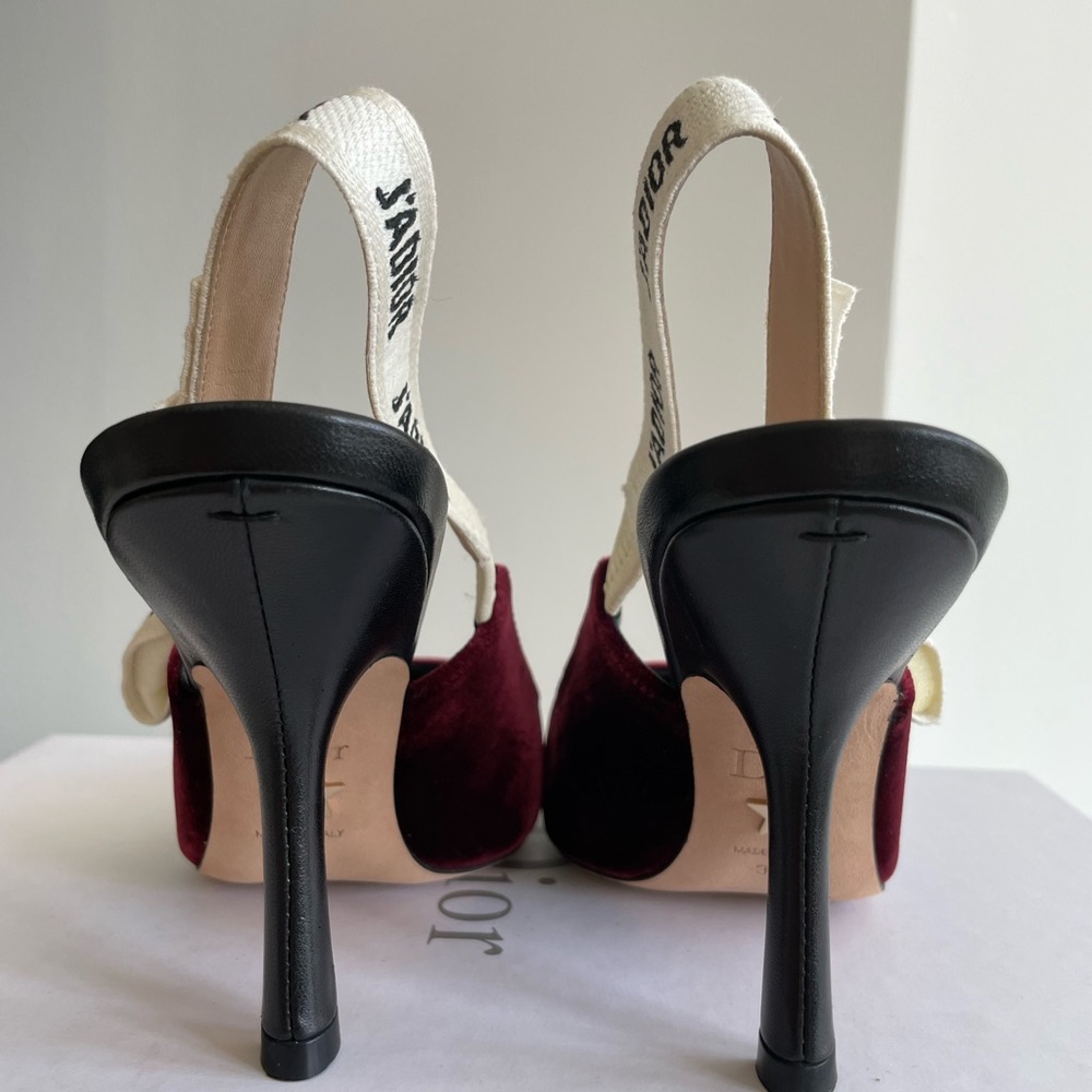 Dior J’Adior Slingback Heels Deep Amaran 34.5 - Picture 5 of 12